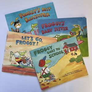 Froggy Childrens Books Set of 4 Paperback Goes to School Baby Sister Babysitter